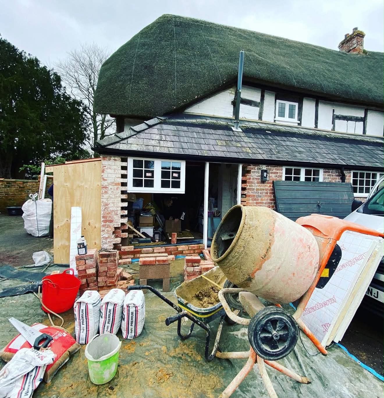 Chimney stack rebuild completed by Wiltshire Brickwork