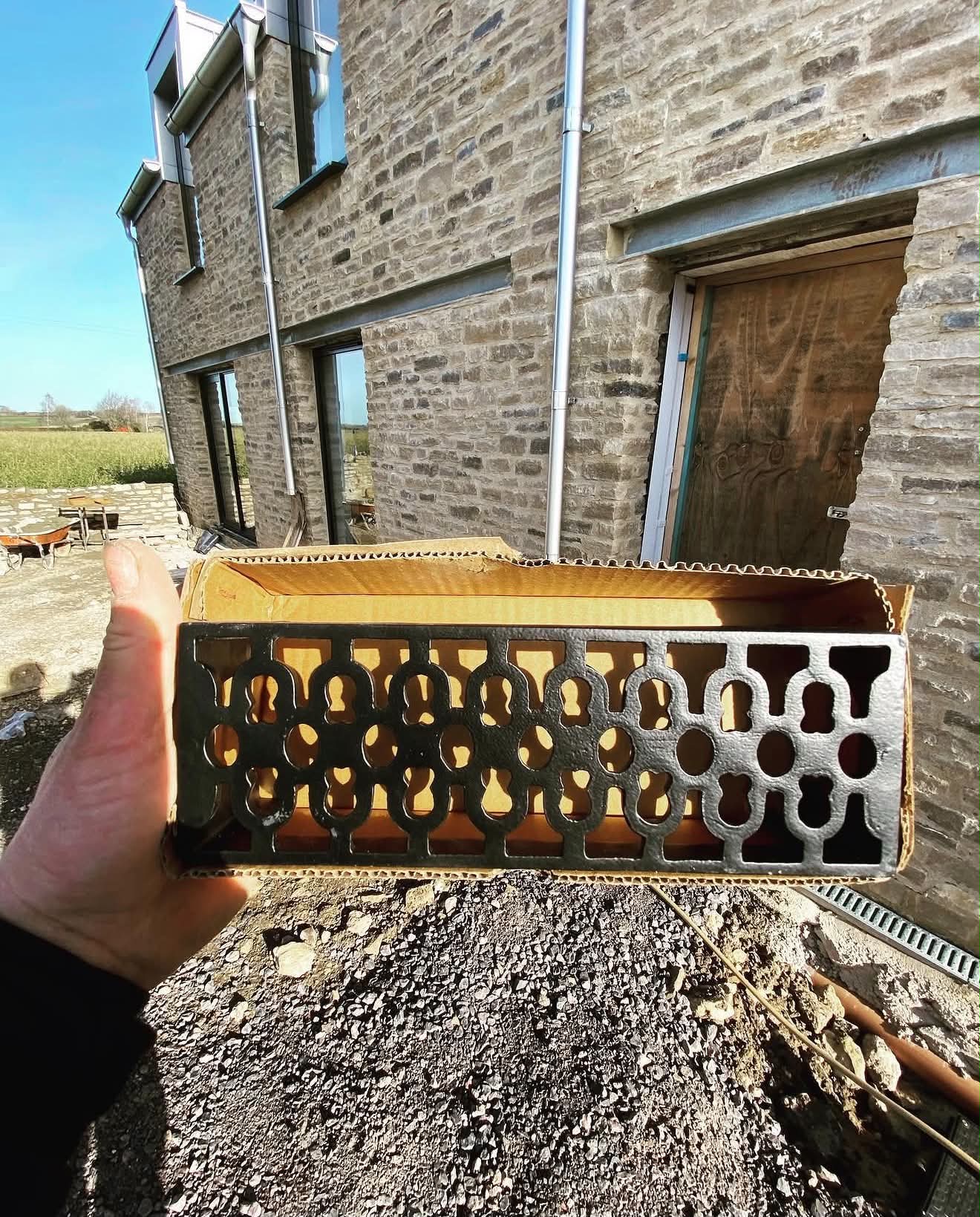 New door and window opening formed in stonework
