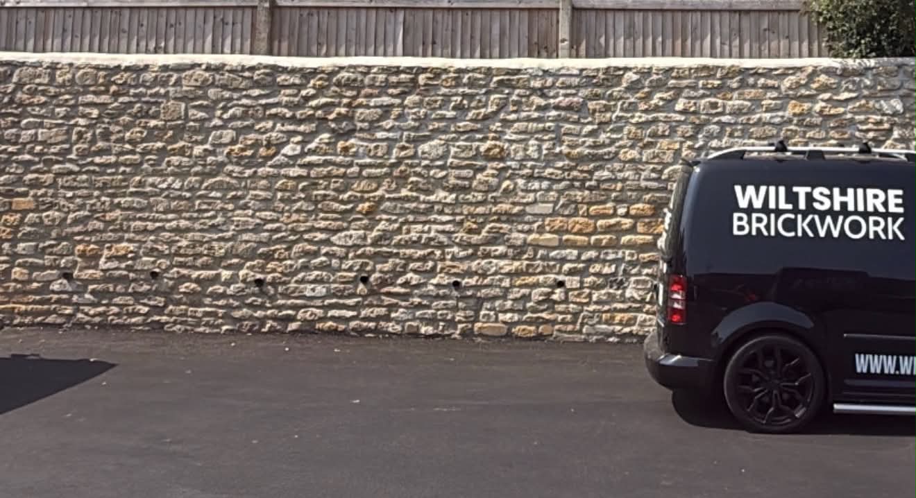 Repointed brick wall completed by Wiltshire Brickwork